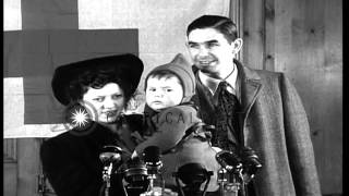 English war brides and babies arriving in United States are interviewed with thei...HD Stock Footage