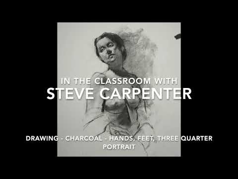 Drawing - Charcoal - Hands, Feet and 3/4 portrait-2057