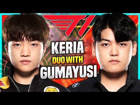 GUMAYUSI PLAYS DUO WITH HIS NEW SUPPORT T1 KERIA! - T1 Gumayusi Plays Jhin ADC vs Kai'Sa!