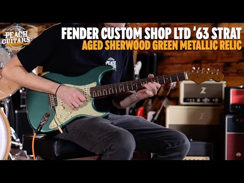 Fender Custom Shop '63 Reissue Stratocaster Relic Aged Sherwood Green Metallic image 8