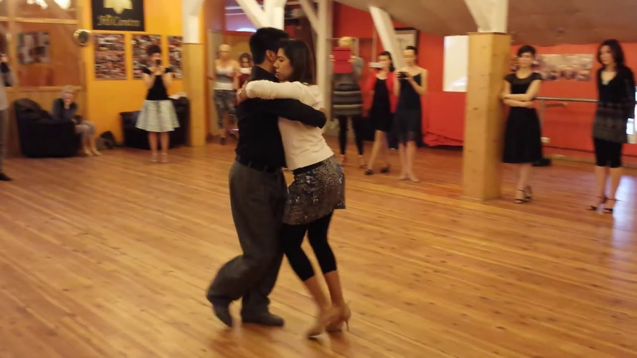 Sebastián Achaval and Roxana Suarez tango lesson, Caminata (walking), 2014 Riga Tango Fiesta