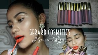 Gerard Cosmetics Hydra Matte Liquid Lipsticks| Lip Swatches | Natalie Ruiz