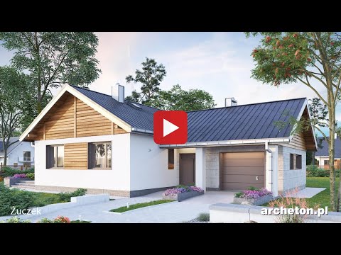 Projekt domu Żuczek - archeton.pl- parterowy 117,4 m2