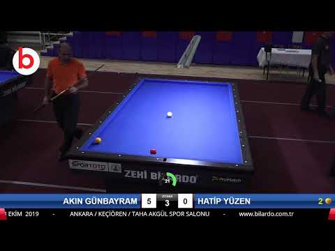 AKIN GÜNBAYRAM & HATİP YÜZEN Bilardo Maçı - 2019 TÜRKİYE KUPASI 2.ETAP ERKEKLER-2.TUR