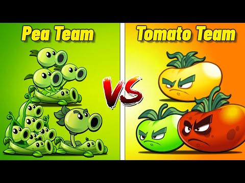 Team ULTOMATO & VINE Vs PEA & VINE - Who Will Win? - PvZ 2 Team Plant Vs Team Plant