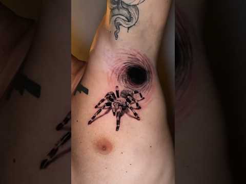 Would you dare? Realistic tarantula tattoo. #asmr #tattoo #spiderman
