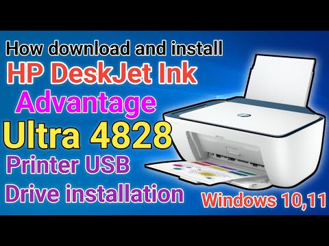How to download and install HP DeskJet Ink Advantage Ultra 4828 printer USB driver on windows.