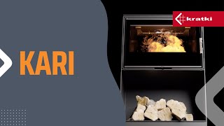 Сталева піч-камін Kratki KARI 80 (12 кВт)