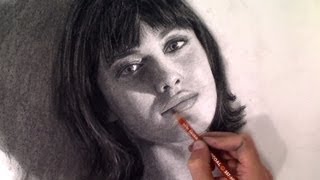 Soothing Time-lapse Charcoal Portrait