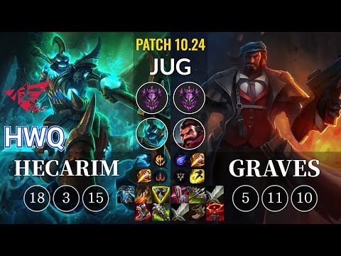 RWS HwQ Hecarim vs Graves Jungle - KR Patch 10.24