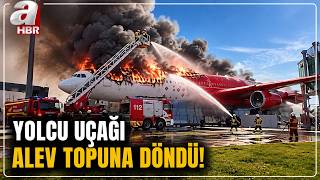 Kocaeli'de Yolcu Uçağı Alev Topuna Döndü: Kopan Kuyruk İtfaiyenin Üzer