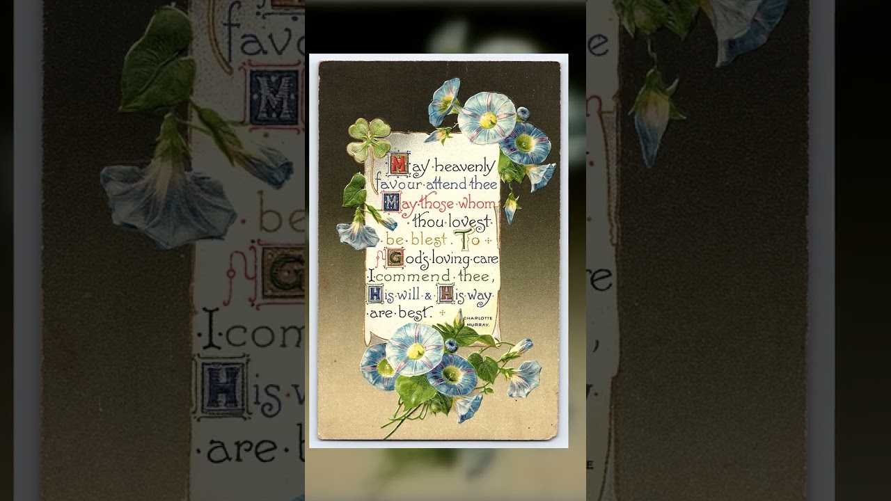Charlotte Murray, Divided Back Postcard, Floral Blessing, Early 1900s Video
