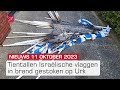 Meerdere Israëlische vlaggen verbrand op Urk | Dit is Flevoland