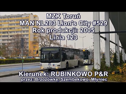 MZK Toruń - Linia 123, MAN NL283 Lion's City #529