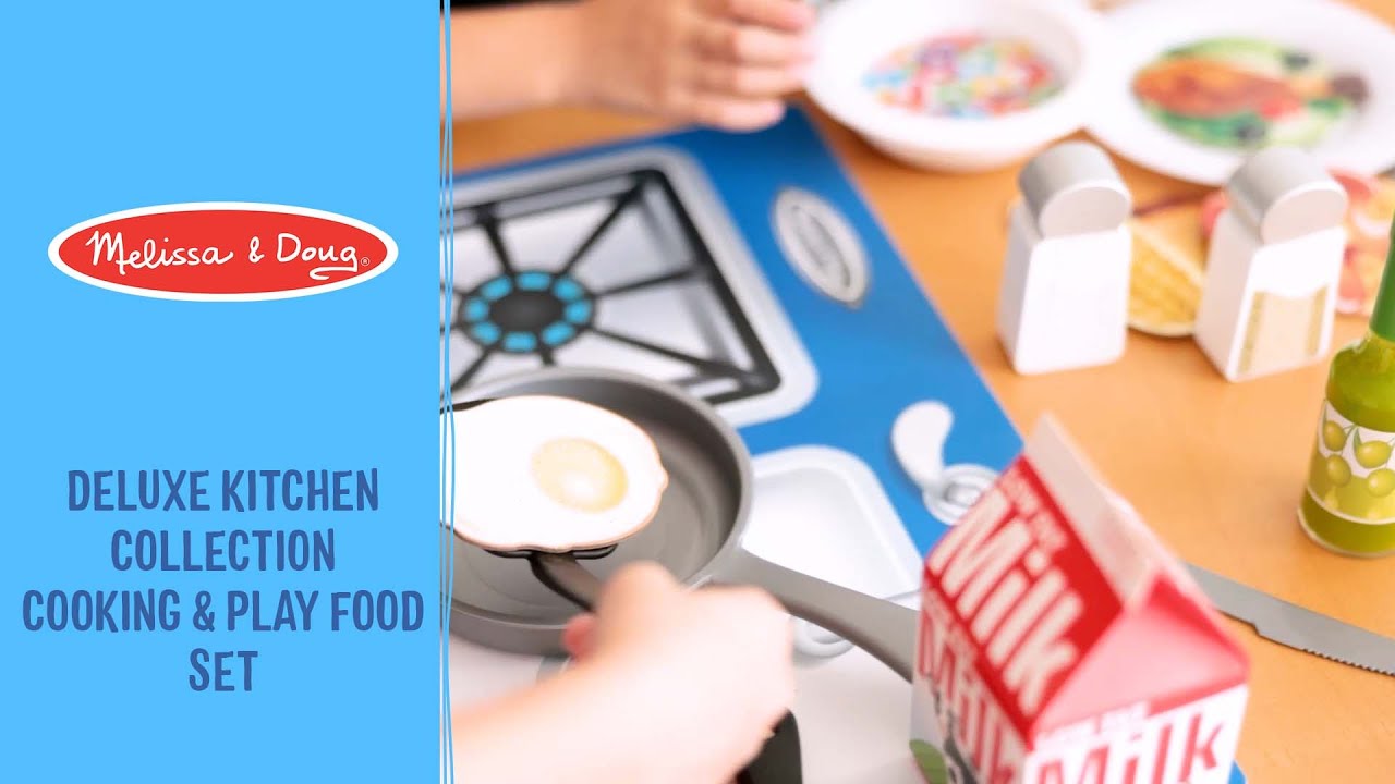 Melissa & Doug Deluxe Kitchen Collection Cooking & Play Food Set