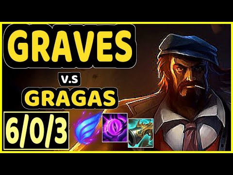 MAXLORE (GRAVES) vs GRAGAS - 6/0/3 KDA JUNGLE GAMEPLAY - EUW Ranked GRANDMASTER