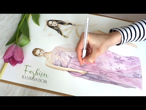 Zuzana Lešák Černá - fashion illustration - models: Veronika Kašáková & Andrea Verešová