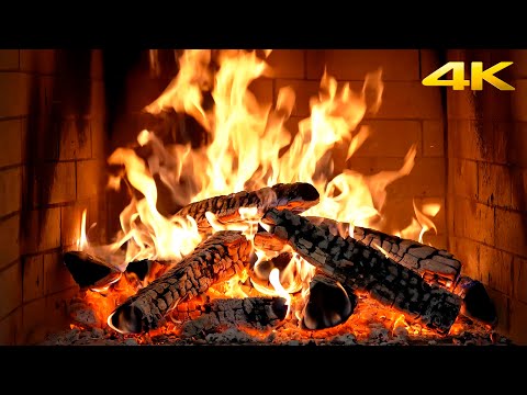 🔥 Cozy Fireplace LIVE 24/7 – Crackling Fire Sounds for Deep Relaxation, Holiday Ambience, Comfort 4K