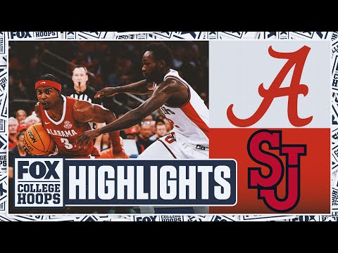 No. 15 Alabama Crimson Tide vs. No. 5 St. John's Red Storm Highlights | FOX College Hoops