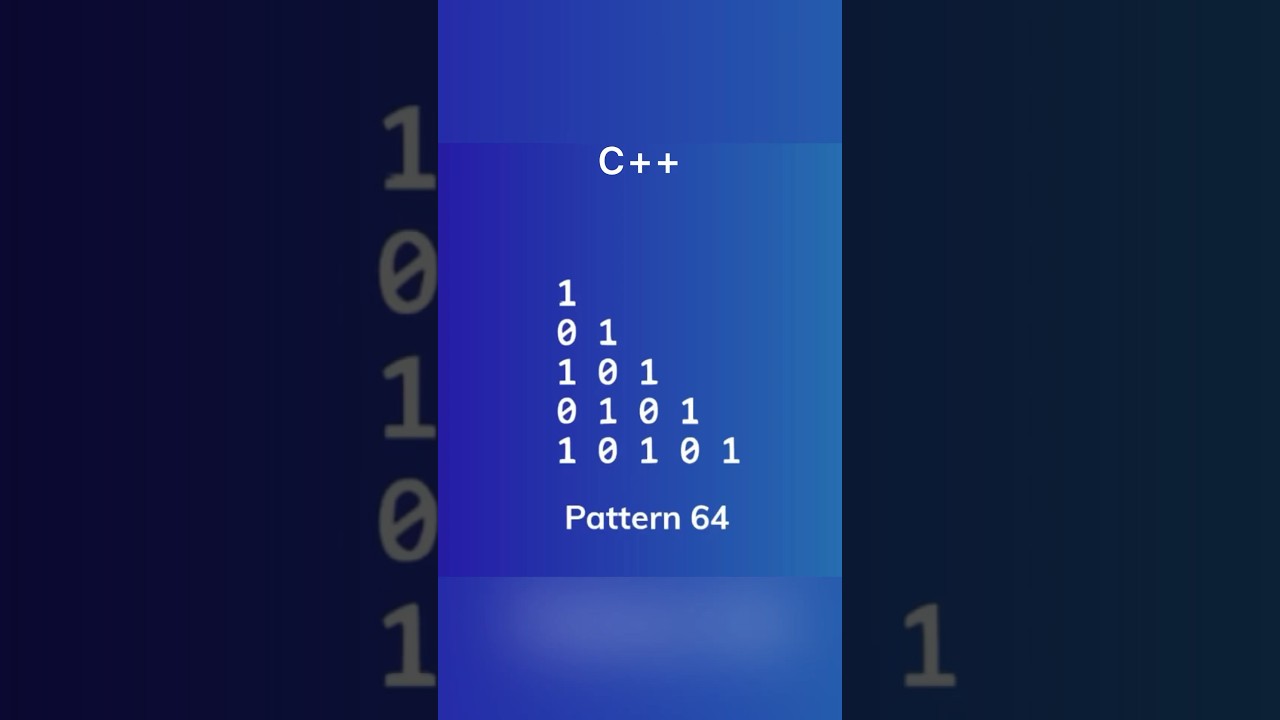 101010101 number pattern in C++ for placements interview preparation#placementpreparation#interview