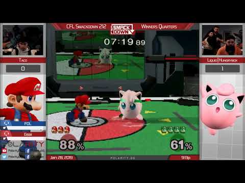 CFL Smackdown 212 Melee - Hungrybox (Jigglypuff) vs Taco (Mario) - Winners Quarters