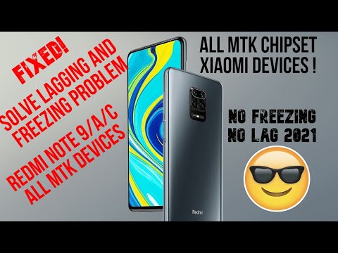 REDMI Note 9 MTK DEVICES SOLVE LAGGING AND FREEZING PROBLEM 2021 !!