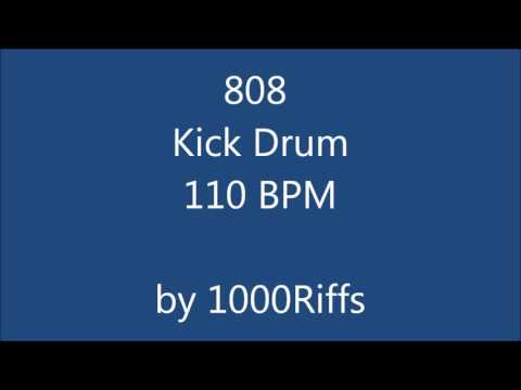 808 Kick Drum 110 BPM - Beats Per Minute