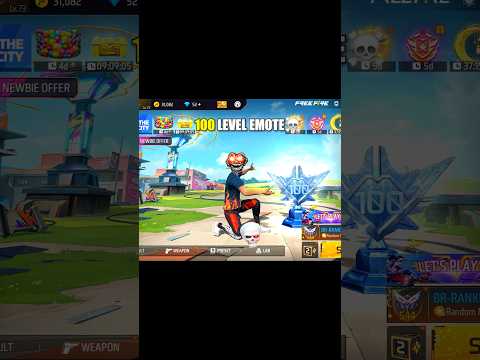 100 LEVEL EMOTE? 😈☠️ #freefire
