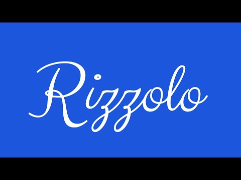 Learn how to Sign the Name Rizzolo Stylishly in Cursive Writing