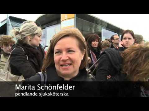 Hon drabbades av tågstoppet