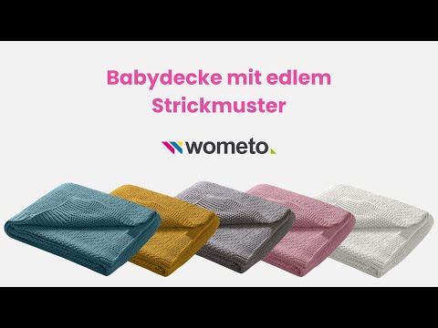 Baby-Strickdecke Babydecke premium Gelb