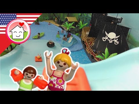 Playmobil english The Huge Slide at the Pirate Water Park - The Hauser Family