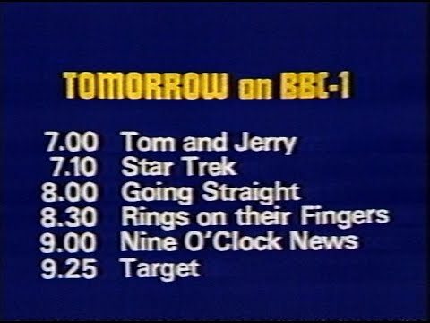 Thursday 9th November 1978 BBC1 Northern Ireland - News - Weather - Tonight - Armistice And After