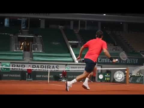 Roger Federer vs Dominik Koepfer Best point Court level |.Roland Garros 2021