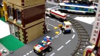 preview picture of video 'My LEGO Village/LEGO 9v trains part 1'