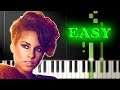 ALICIA KEYS - GIRL ON FIRE - Easy Piano Tutorial