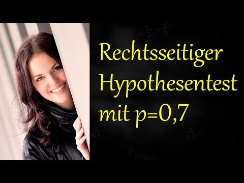 Rechtsseitiger Hypothesentest mit p=0,7