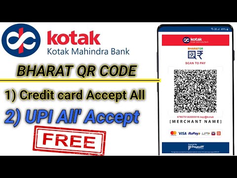 Kotak Mahindra Bharat QR code Application review! Credit card, Rupay,visa Master, Accept! Trickydha