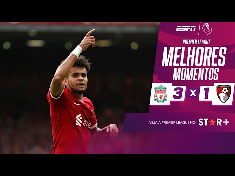 Gols e lances de Liverpool x Bournemouth