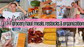 Get It All Done | Whole Foods Haul, Fridge Clean Out, Blackstone Dinner & Summer Mom Life Reset