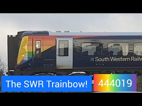Tier 4 SWR Trainbow trainspot passing over a railway bridge. 3/1/2021.