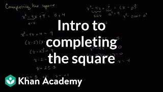 Solving Quadratic Equations by Completing the Square