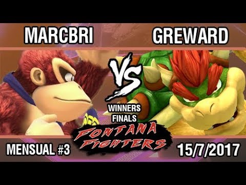 [FONTANA FIGHTERS #3] Marcbri (Diddy/Donkey Kong) vs Greward (Bowser, Mega Man) SSB4 Winners Finals