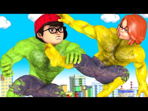 Poor Nick Become NickHulk Vs Zombie Chucky Help Police - Scary Teacher 3D Happy ending Story