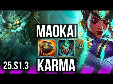 MAOKAI & Jinx vs KARMA & Ezreal (SUP) | KR Master | 25.S1.3