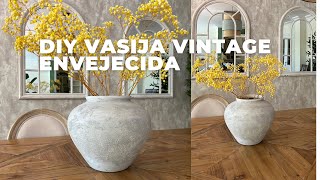 DIY Jarrón de terracota gris (vasija efecto piedra)