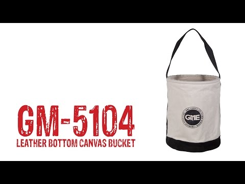 GME Supply 100 lb Leather Bottom Canvas Bucket