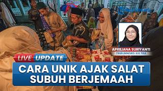 Pasar Bahagia Bgaikan Sembako Gratis untuk Jemaah Salat Subuh di Masjid Darul Muttaqin Kendari