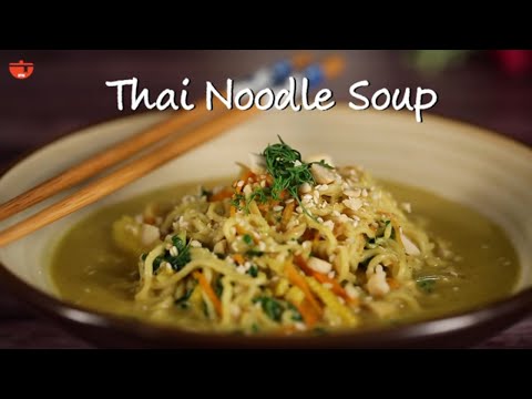 Vegetarian Thai Noodles Soup | How To Make Thai...