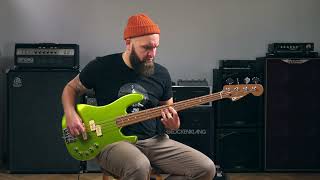 Video thumbnail for Charvel Pro-Mod San Dimas Bass PJ IV CM Lime Green Metallic by Gregor Fris